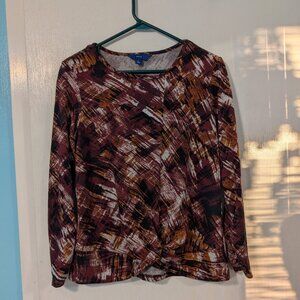 Apt. 9 long sleeve shirt with twist front